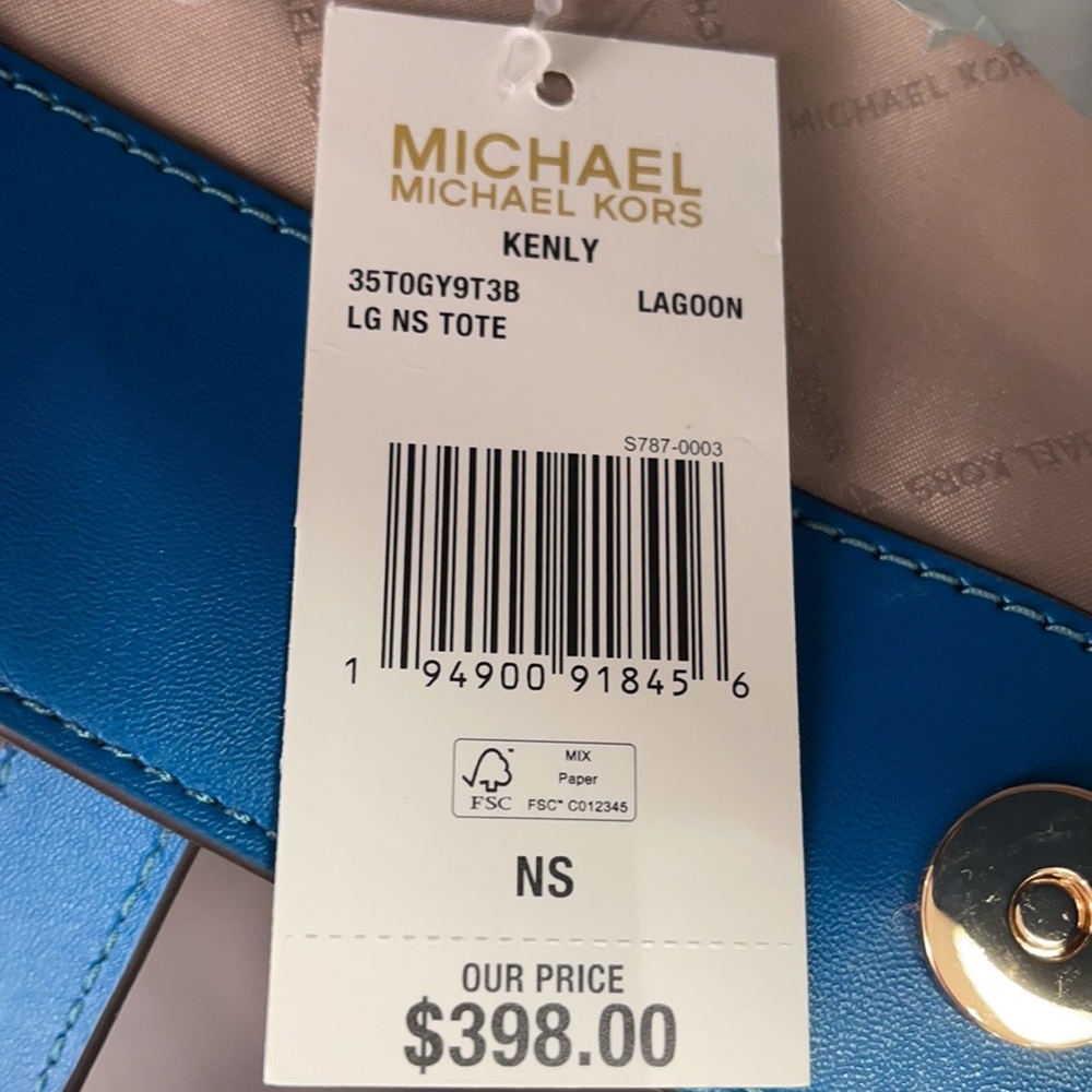 MICHAEL KORS KENLY LARGE NS GRAPHIC LOGO TOTE SATCHEL SHOULDER BAGMK SIGNATURE - Picture 15 of 16